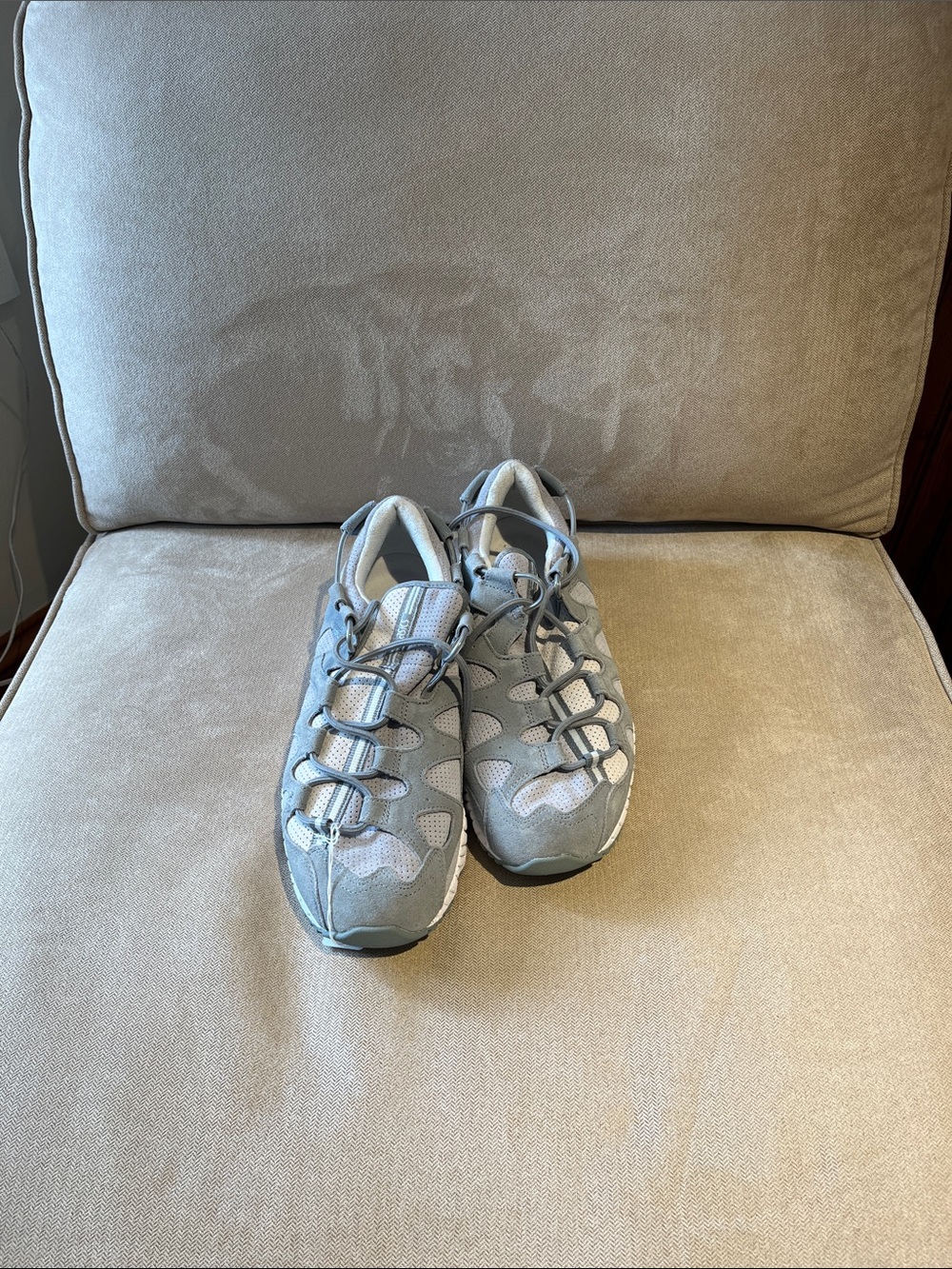 Asics Women's Light Gray Athletic Lace-Up Sneakers
